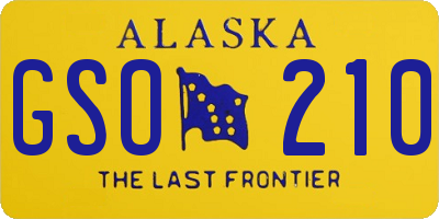 AK license plate GSO210