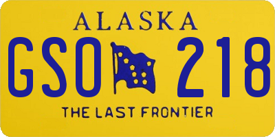AK license plate GSO218