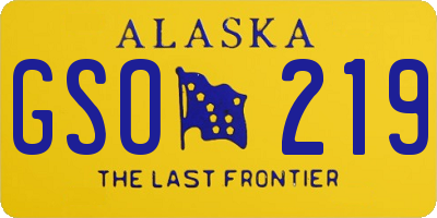 AK license plate GSO219