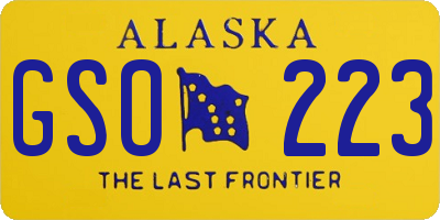 AK license plate GSO223