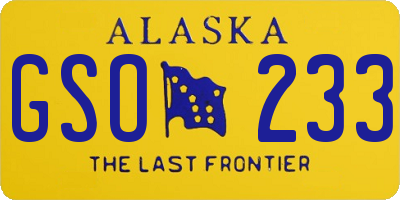 AK license plate GSO233