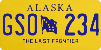AK license plate GSO234