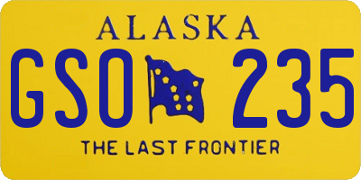 AK license plate GSO235