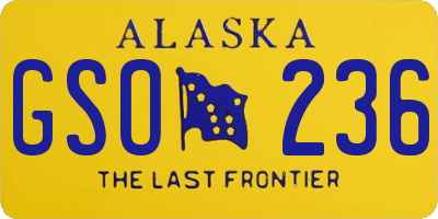 AK license plate GSO236