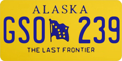 AK license plate GSO239