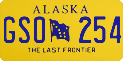 AK license plate GSO254