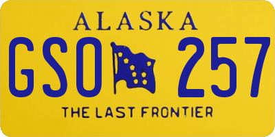 AK license plate GSO257