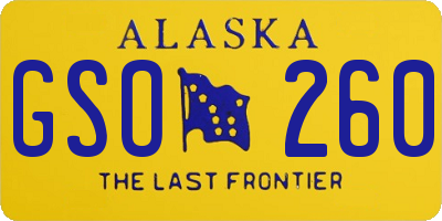 AK license plate GSO260