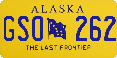 AK license plate GSO262