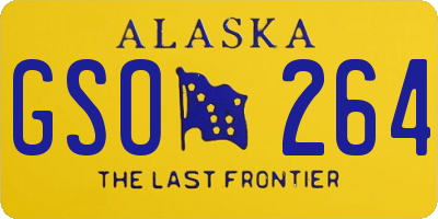 AK license plate GSO264