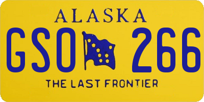 AK license plate GSO266