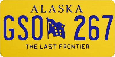 AK license plate GSO267