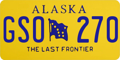 AK license plate GSO270