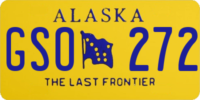 AK license plate GSO272