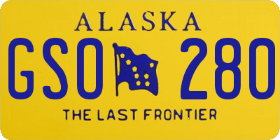 AK license plate GSO280