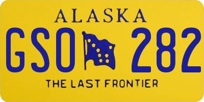 AK license plate GSO282