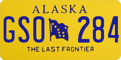 AK license plate GSO284