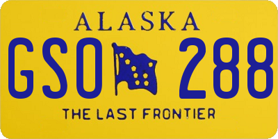 AK license plate GSO288