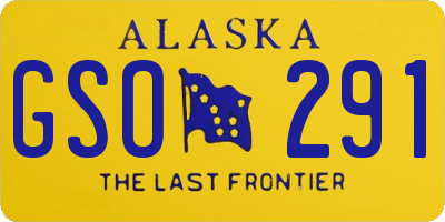 AK license plate GSO291