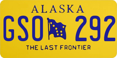 AK license plate GSO292