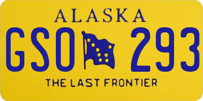 AK license plate GSO293