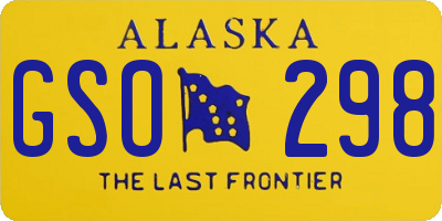 AK license plate GSO298