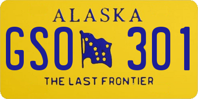 AK license plate GSO301