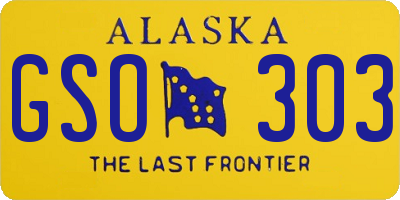 AK license plate GSO303