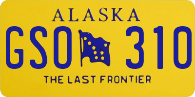 AK license plate GSO310