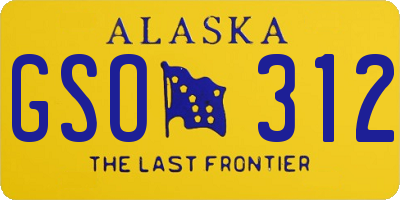 AK license plate GSO312