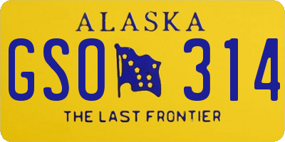 AK license plate GSO314