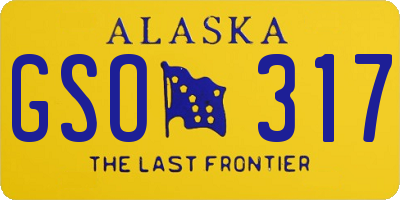 AK license plate GSO317