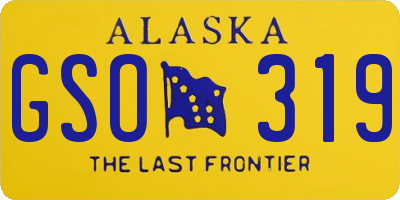 AK license plate GSO319
