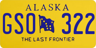 AK license plate GSO322