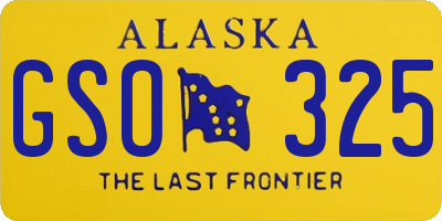 AK license plate GSO325