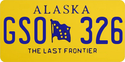 AK license plate GSO326