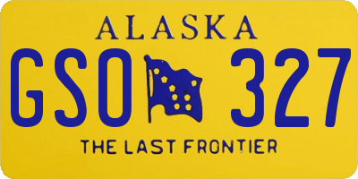 AK license plate GSO327