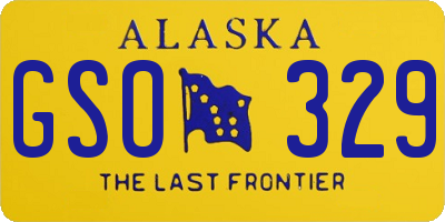 AK license plate GSO329