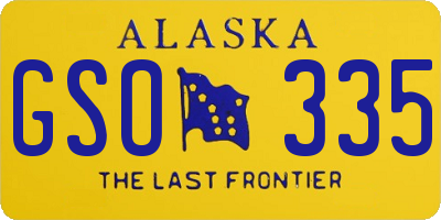 AK license plate GSO335