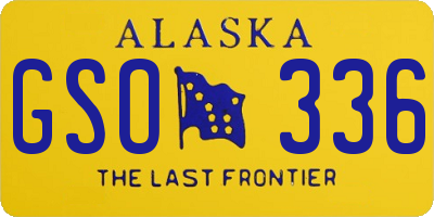 AK license plate GSO336