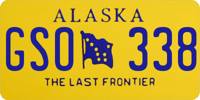 AK license plate GSO338