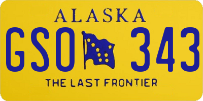 AK license plate GSO343