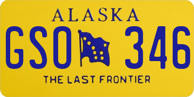 AK license plate GSO346