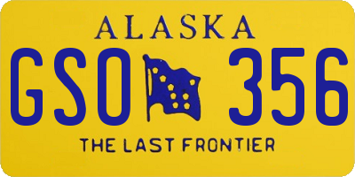 AK license plate GSO356