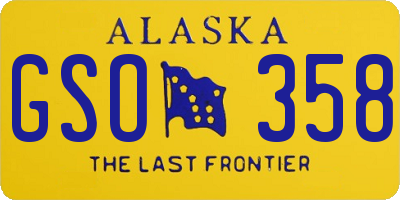AK license plate GSO358