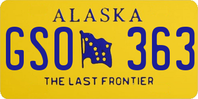 AK license plate GSO363