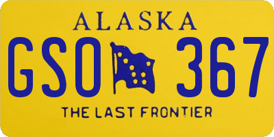 AK license plate GSO367