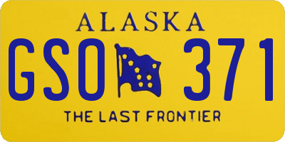 AK license plate GSO371