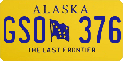 AK license plate GSO376