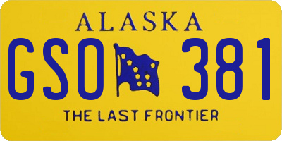 AK license plate GSO381